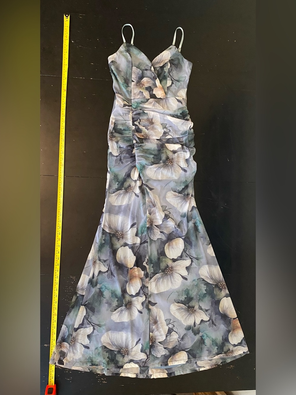 Floral V-Neck Spaghetti Strap Maxi Dress - Picture 9 of 10